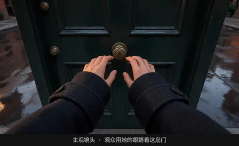 主观镜头 · 观众用她的眼睛看这扇门