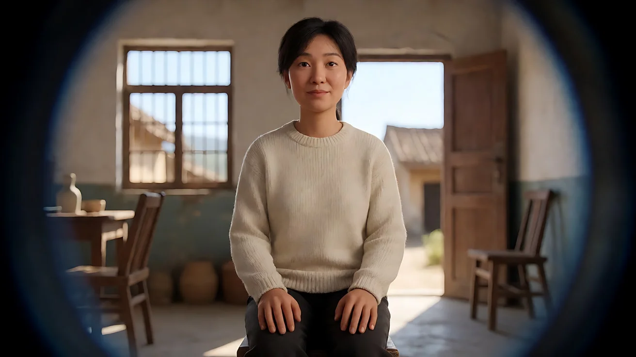 《我不是潘金莲》 · 在地方的段落大量使用圆形画框，在北京的段落使