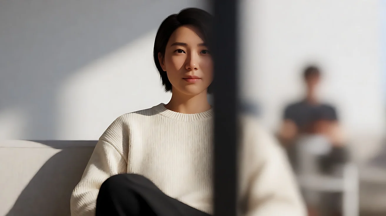 布莱恩·德·帕尔玛的分屈光镜：《魔女 · 画面一半对焦在离镜头很近的人物脸上，另一半对