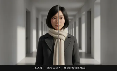 一点透视 · 消失点放人，她变成命运的焦点