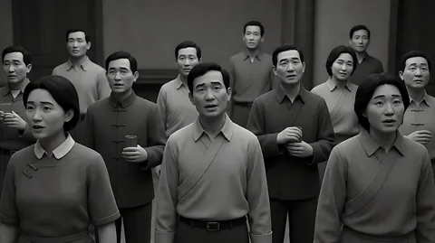 《寒枝雀静》 · 几乎每个场景都是一个固定的全景画框，景深很深