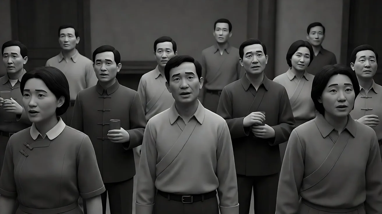 《寒枝雀静》 · 几乎每个场景都是一个固定的全景画框，景深很深