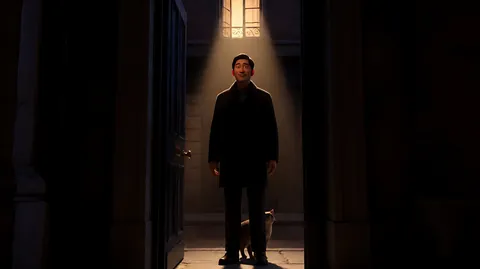 《第三人》 · 夜里，霍利在街上，一个门洞里站着一个看不清的