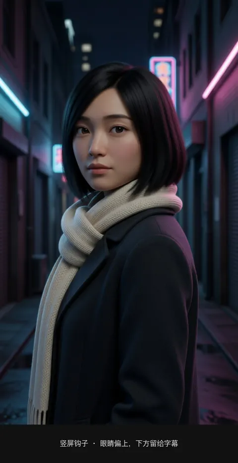 竖屏钩子 · 眼睛偏上，下方留给字幕
