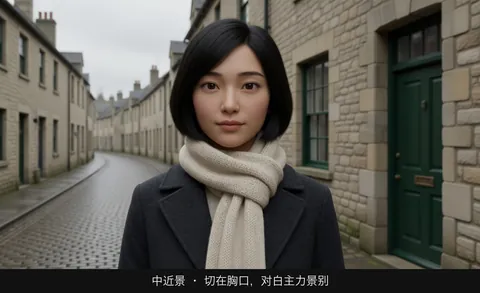 中近景 · 切在胸口，对白主力景别