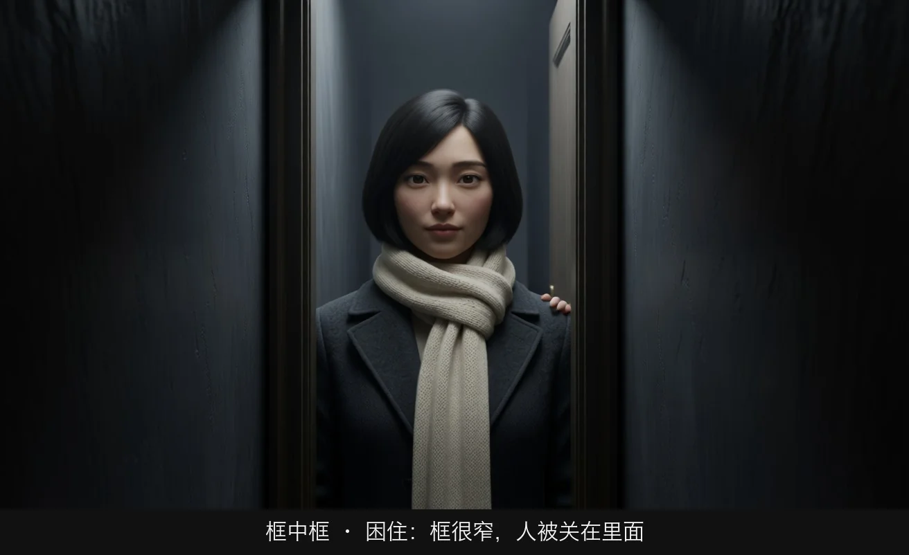 框中框：困住