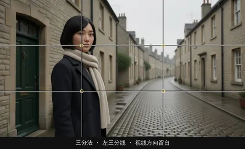 三分法 · 左三分线 · 视线方向留白