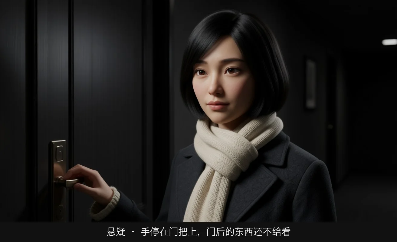 停在门把上的手