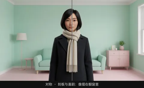 对称 · 刻板与喜剧：像摆在橱窗里