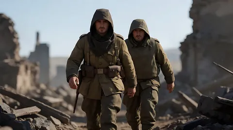 《1917》伪一镜到底 · 全片由多段长镜头组成，借助人物经过墙角、黑暗