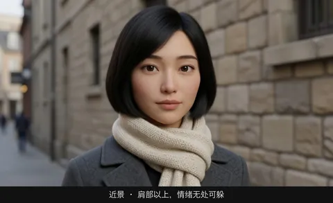 近景 · 肩部以上，情绪无处可躲